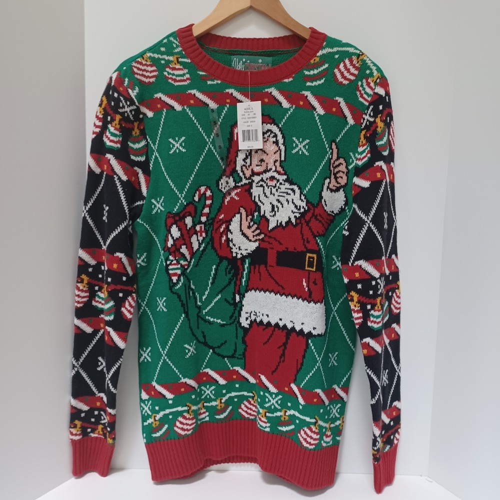 NWT Ugly Christmas Party Sweater Santa Holidays Womens Size‎ Small
